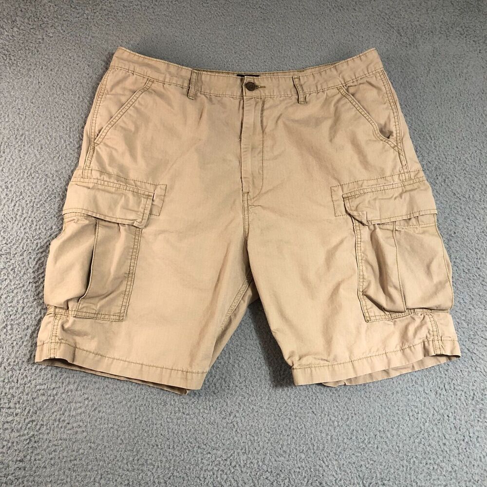 Levi Strauss Co Shorts Men 38 Beige Tan Outdoor Hiking Cargo Denim‎ Camping